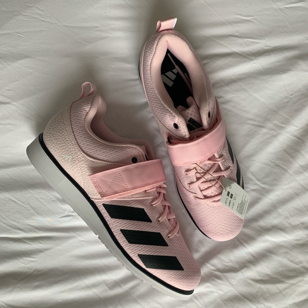 Adidas Light Pink and Black Trainers
